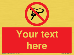 Custom prohibition No sub aqua diving